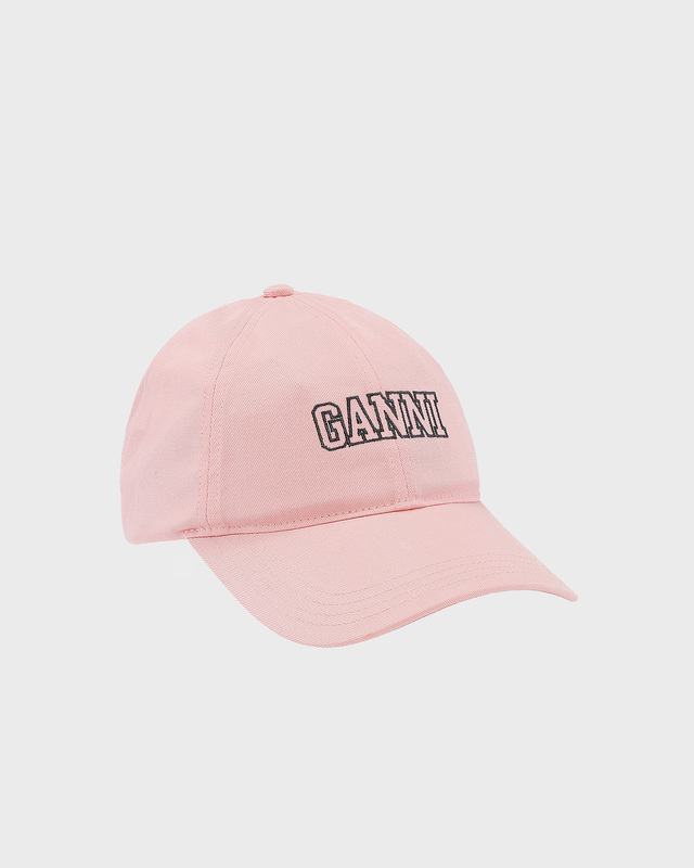 GANNI Keps Hat Logo Rosa ONESIZE
