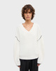Dagmar Genser Relaxed V-Neck Knit White M