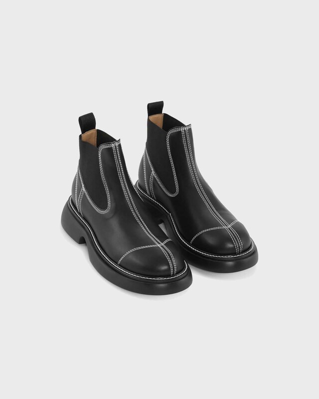 Ganni Ankelboots Low Chelsea Svart EUR 40