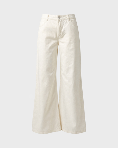 Bukser Flared Cotton Offwhite 1