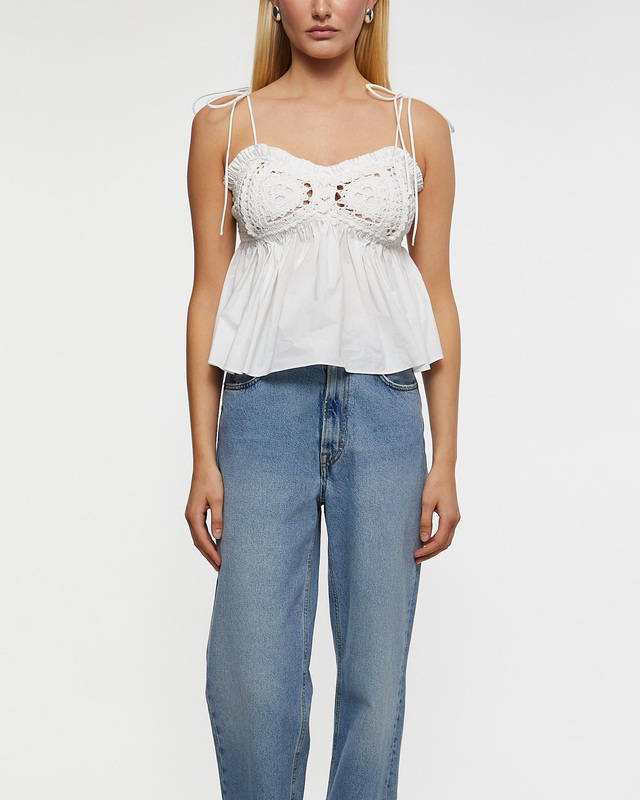 The Garment Top Kirsten Crochet White UK 12 (EUR 40)