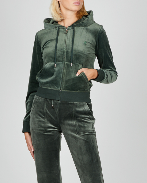 Sweater Robertson Classic Velour Mörkgrön 1