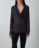 Acne Studios Bluse Cowl Collar Silk Granit 36