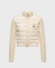 Moncler Jacket Padded Wool Zip-Up Cardigan Natural XS