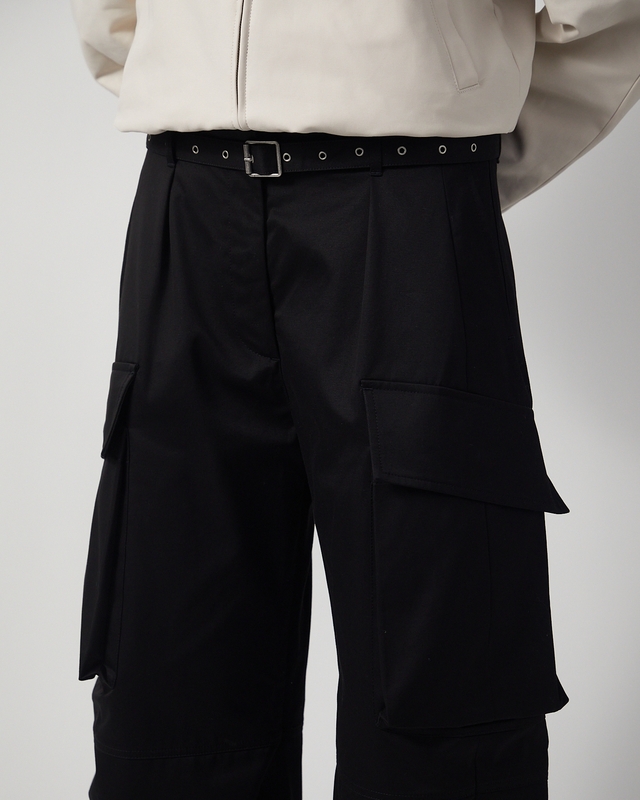 Acne Studios Trousers Belted Cargo Black 34