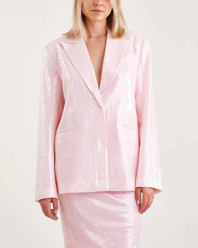 ROTATE Birger Christensen Kavaj Sequin Rosa 36