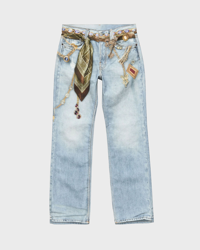 Acne Studios Jeans Jewellery Trompe- L´oeil Light blue XXS