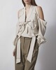 Acne Studios Blouse Cut-Out Bow Light beige 38