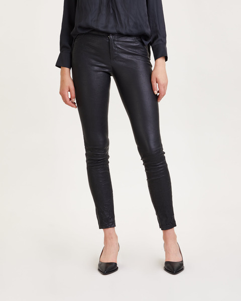 Trousers Phlame Cuir Froisse Perm Svart 2