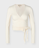 Sisterly tribe Top Soft Ballet Wrap  Offwhite S