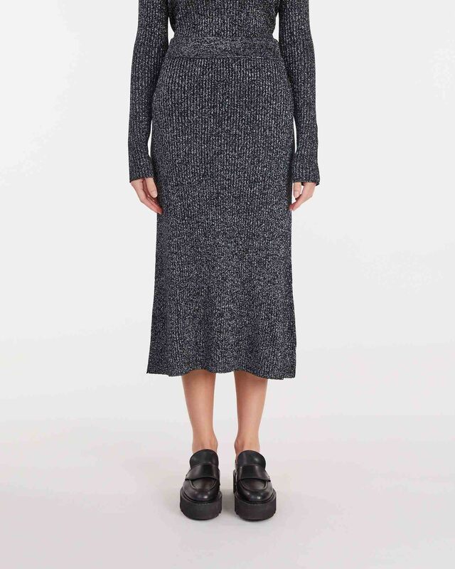 Proenza Schouler White Label Skirt Lurex Skirt Silver/svart M