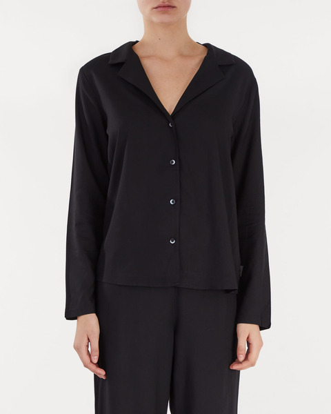 Shirt L/S V-NECK Svart 1