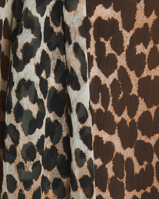 Ganni Dress Chiffon Halterneck Leopard 40