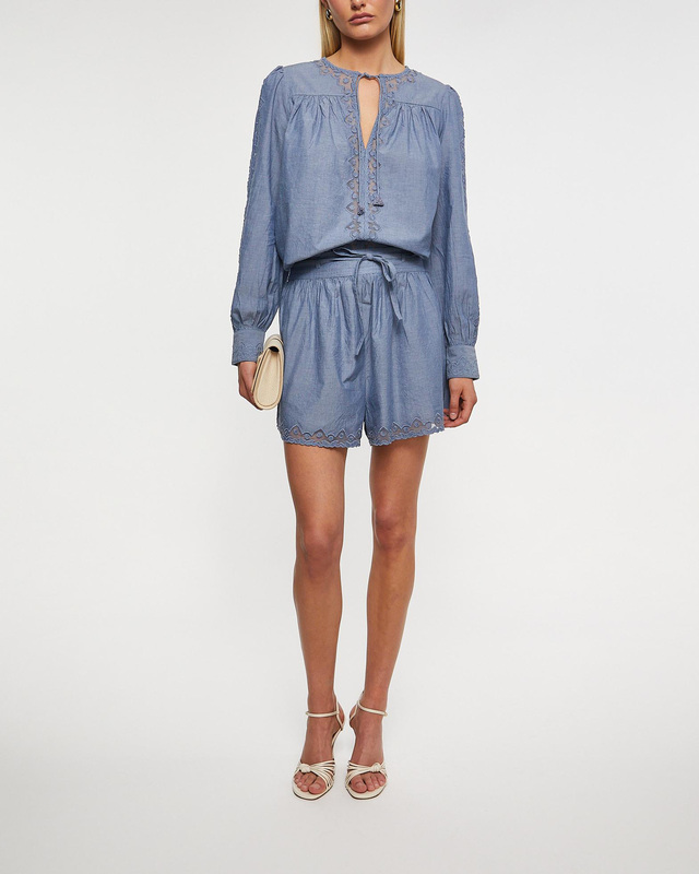 Ulla Johnson Shorts Elowen Ljusblå US 6 (EUR 38)