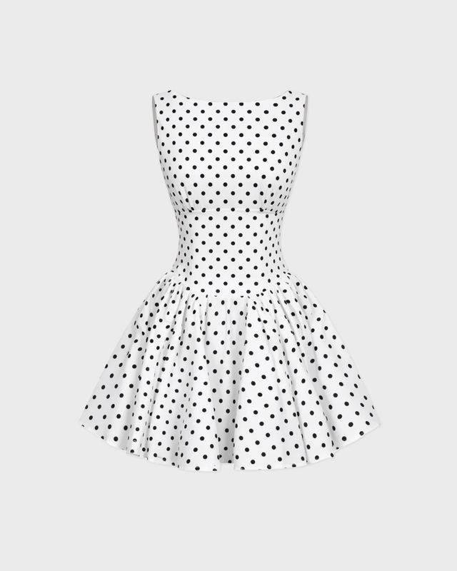 CLOEYS Dress Polka Dot Black/White XS