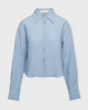 Wakakuu Icons Skjorta Genoa Crop Linen Ljusblå XS