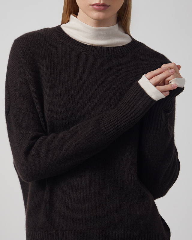 LISA YANG Sweater Mila Cashmere Mörkbrun 0 (XS-S)