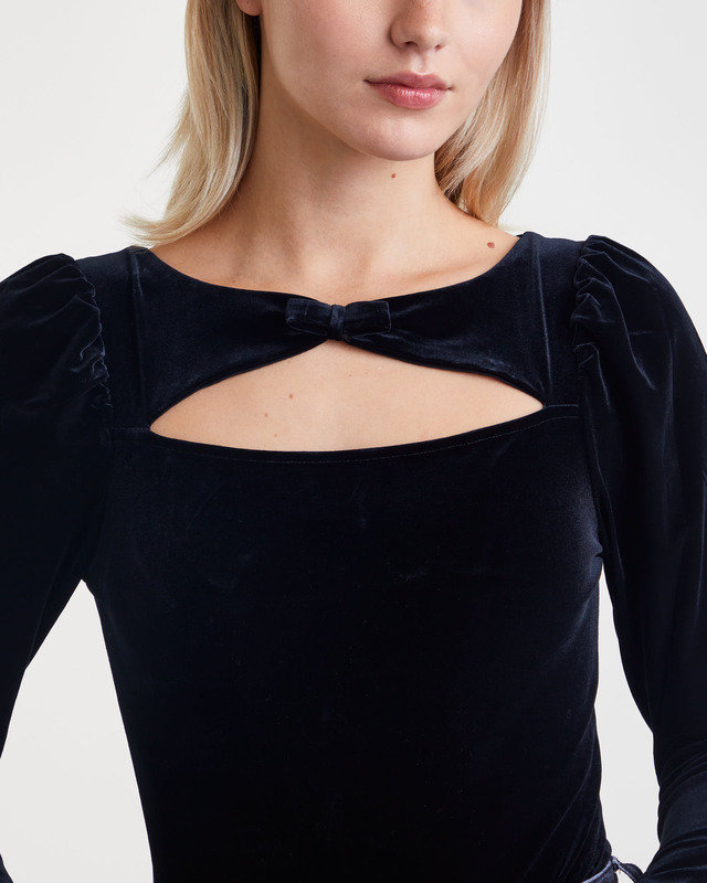 Ganni Body Velvet Jersey  Svart 34