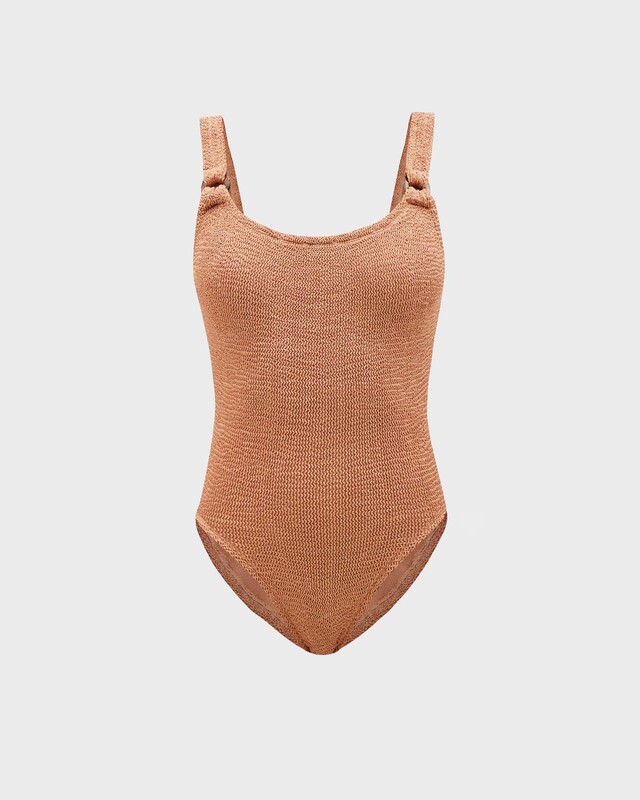 Hunza G Domino Swim Metallic Brun ONESIZE