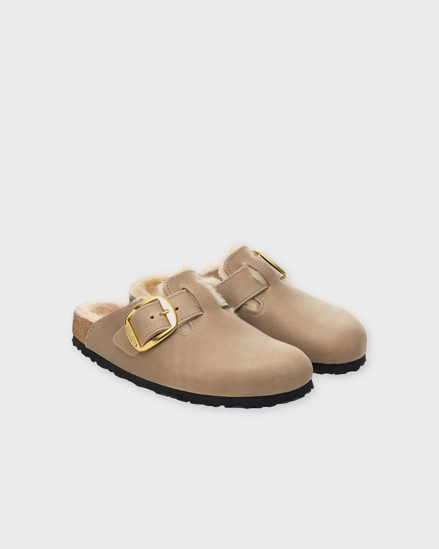 Birkenstock Tofflor Boston Shearling LEOI Tabacco Brun EUR 39