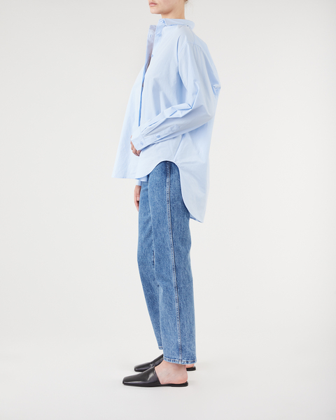 Oversized Poplin Shirt Light blue 2