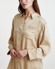 Ganni Shirt Washed Satin Safari 38