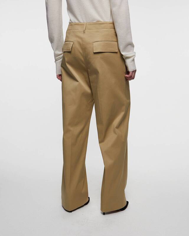 Theory Byxor Relaxed Cotton Chino Beige US 6 (EUR 38)