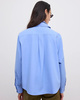 Dagmar Skjorte Cropped Asymmetric Collar Mid Blue 40