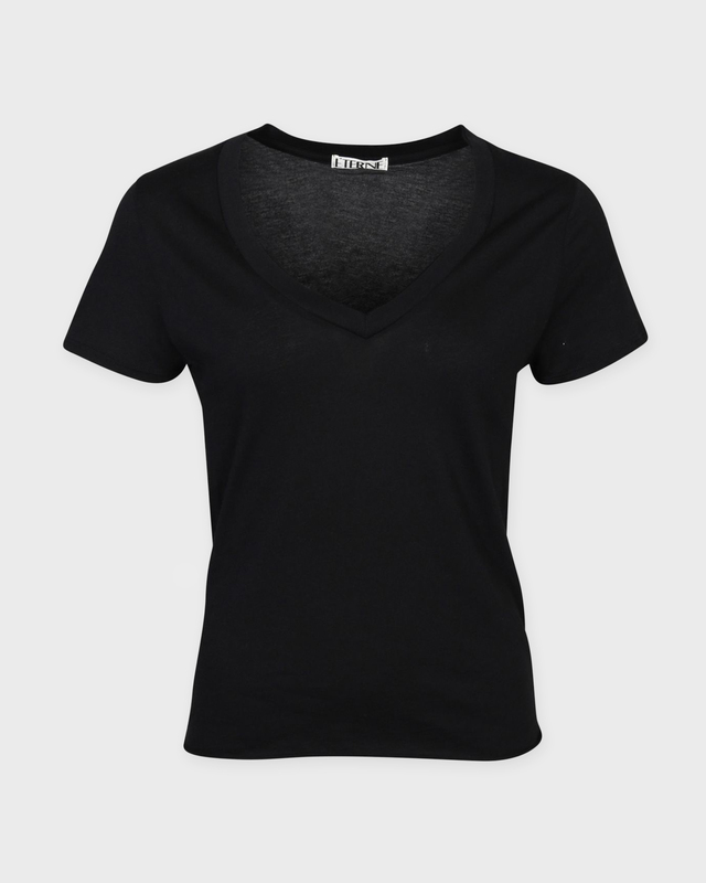 Éterne Topp V-Neck T-Shirt Svart M