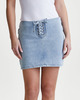 ROTATE Birger Christensen Kjol Denim Laced Mini Ljusblå 34