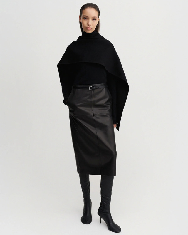 Almada Nederdel Birdy Leather Black M