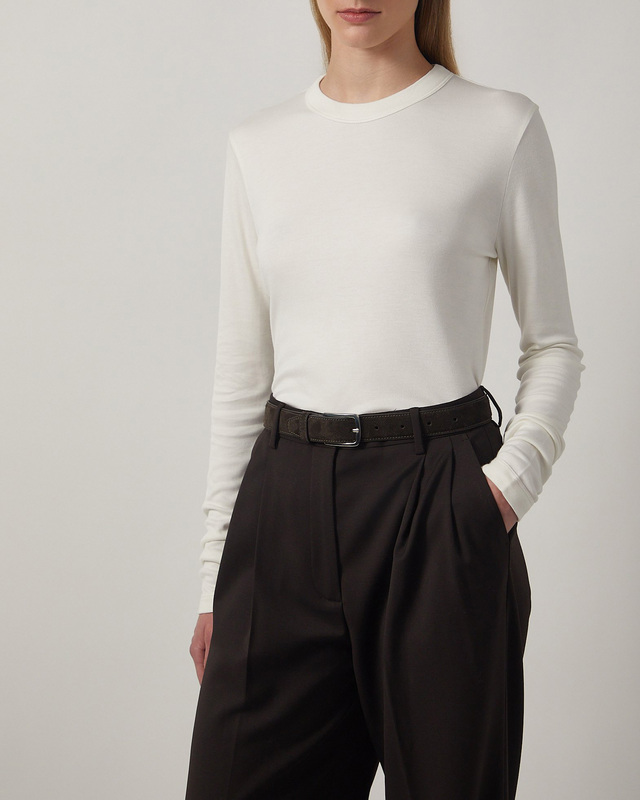 Filippa K Top Soft Ribbed Jersey Offwhite S