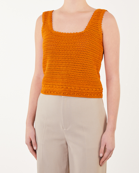 Topp Crochet Square NK Tank Orange 1