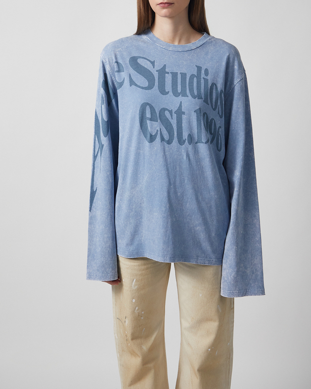 Acne Studios T-shirt Logo Relaxed Fit Dusty blue XS
