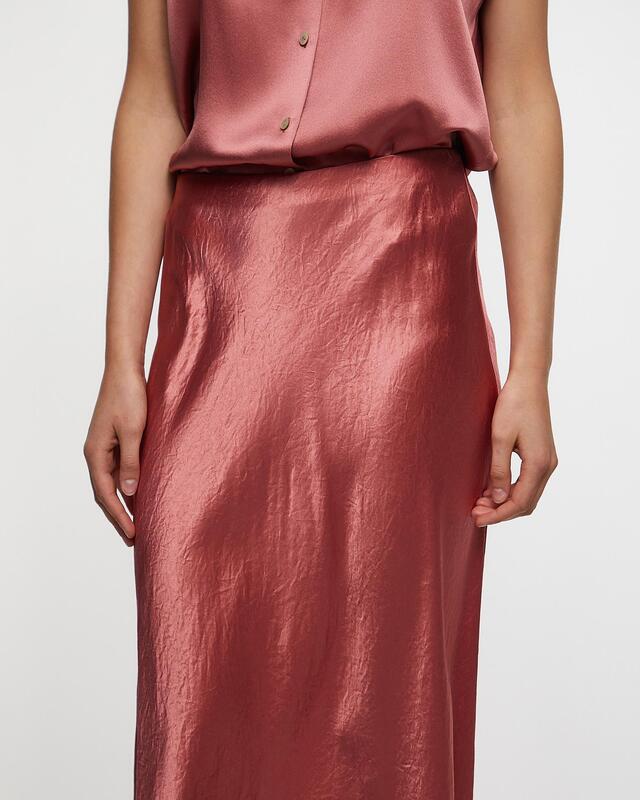 Vince Skirt Satin Maxi Wood L