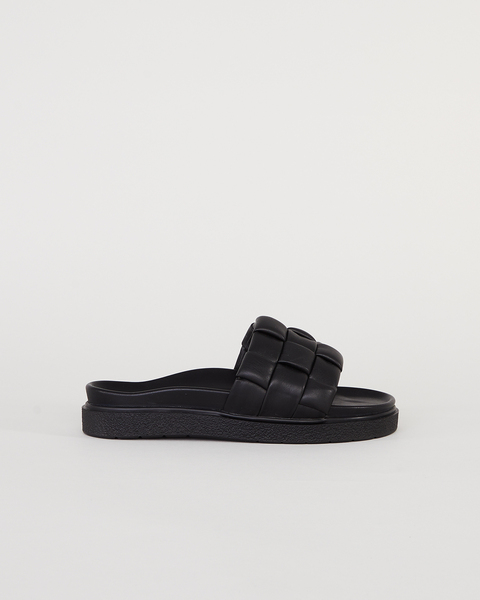 Sandal Braided leather slipper Svart 1