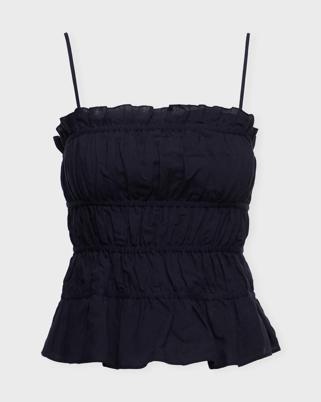 Wakakuu Icons Top Valencia Linen Navy S