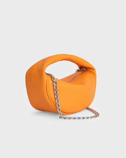 Handbag Baby Cush Orange Flat Grain Leather  Orange ONESIZE 2
