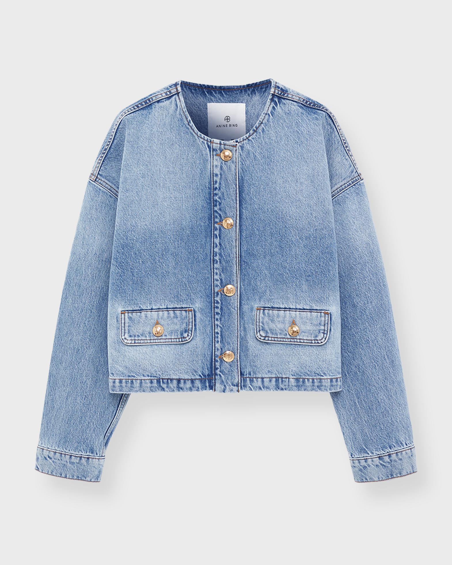 Anine Bing Women's Washed Blue Blanche Jacket Medi M