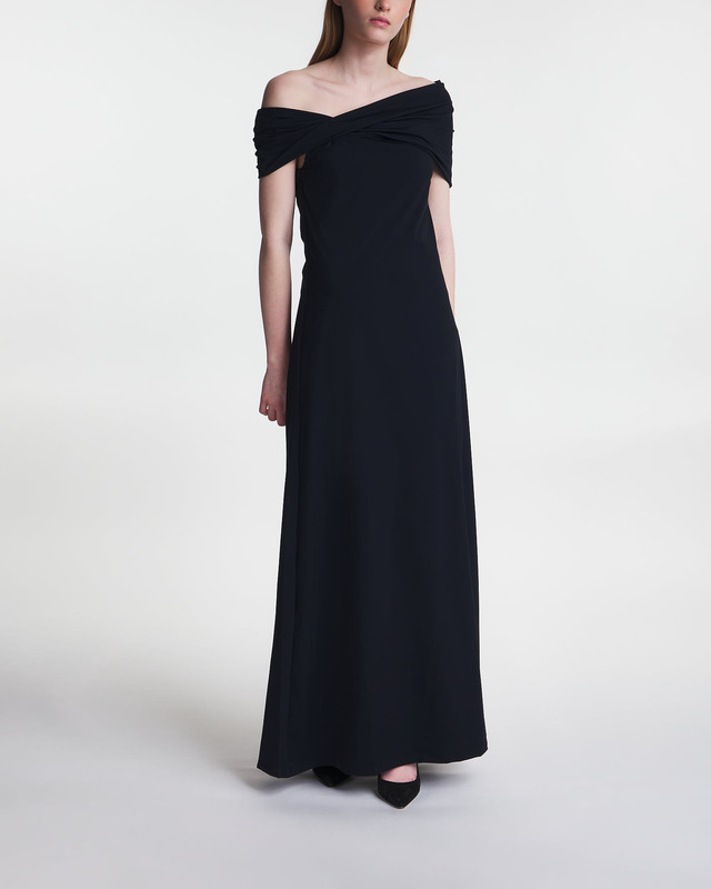RÓHE Dress Asymmetrical off shoulder Black 34