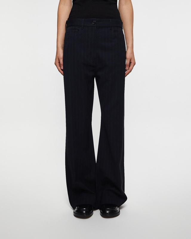 Acne Studios Byxor Fluid Pinstripe Navy 38
