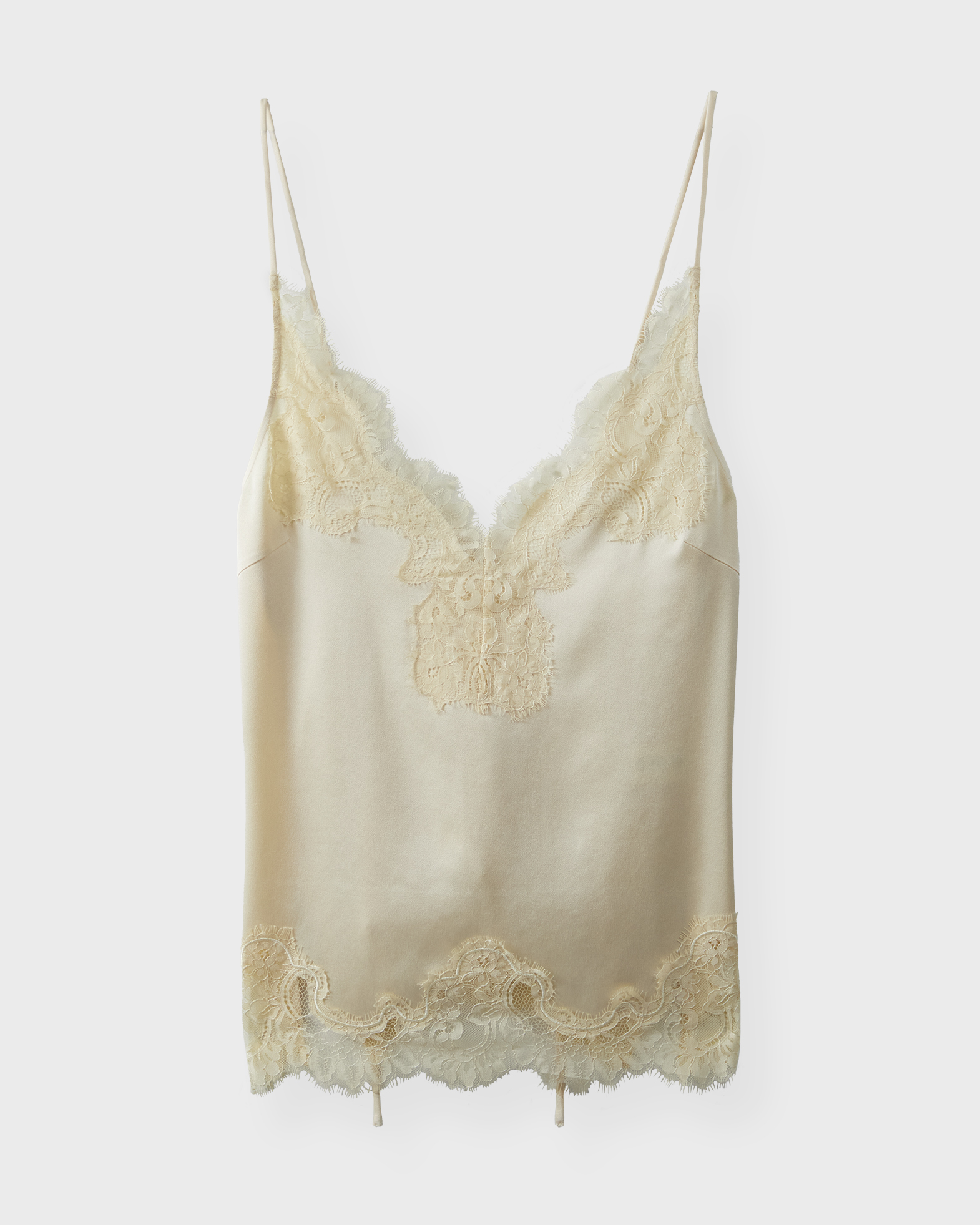 Wakakuu Icons Women's Light Yellow Linz Lace Top Ljusgul M