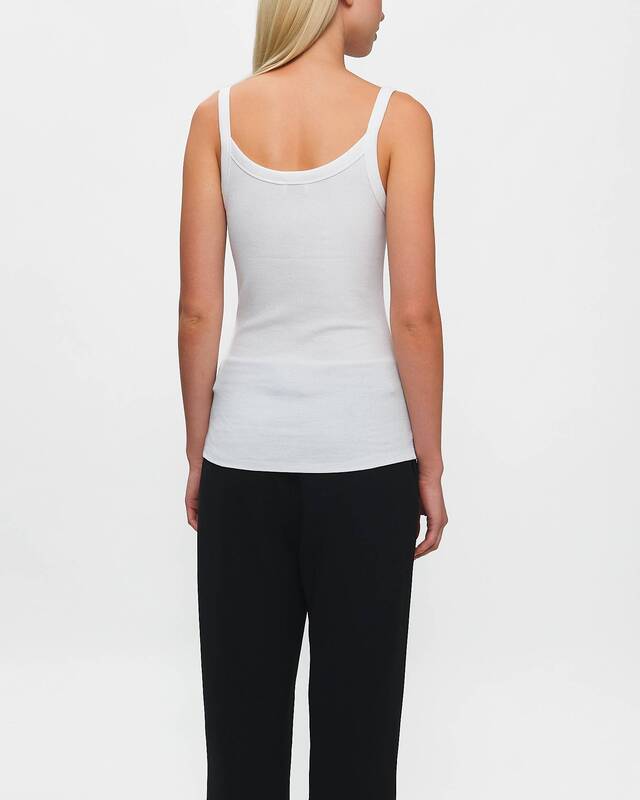 Filippa K Top Fine Rib Singlet White M