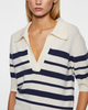 Wakakuu Icons Topp Lisabon Striped Wool Cashmere Blå/vit XS