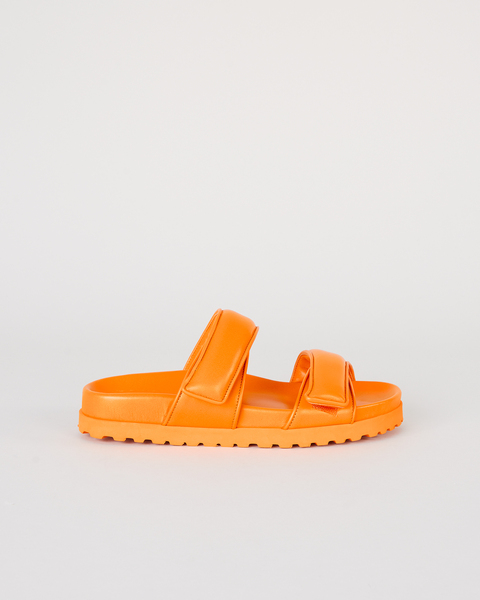 Sandal double strap matte lamb leather Orange 1