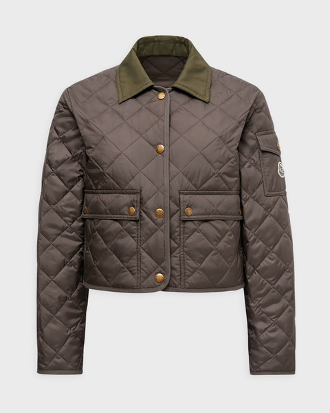 Jacka Chitre Diamond-Quilted Padded Oliv 1