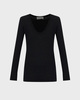 LISA YANG Top Amalea Cashmere Black 2 (M-L)
