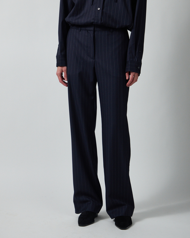 Acne Studios Byxor Wool Pinstripe Navy 38