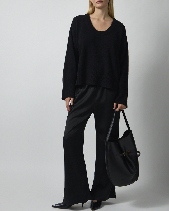 Dagmar Genser Soft Wool Scoop Knit Svart S