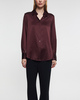 Filippa K Skjorta Silk Burgundy  40